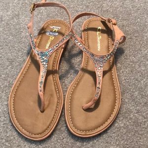 Summer peach sandals